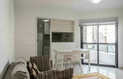 Apartamento com 02 dormitórios mobiliado e com serviços nos jardins