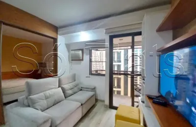 Apto no q.i totalmente mobiliado em moema com 1 dorm disponível para locação com entrada imediata.