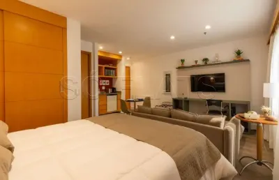 Flat transamérica jardins disponível para venda com 28m² e 01 vaga de garagem