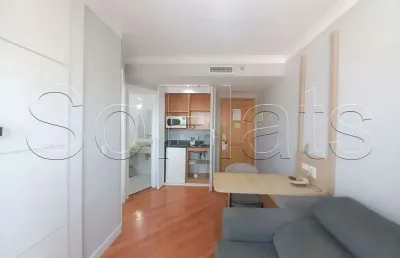 Flat mobiliado disponível para venda com 28m² e 01 vaga de garagem