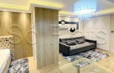 Flat disponível para locação no condomínio alvorada todo mobiliado contendo 35m² 1 dorm e 1 vaga.