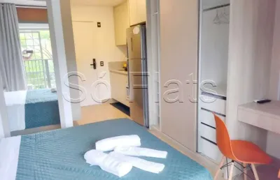 Apto disponível para locação no brooklin contendendo 25m² e 1 dormitório.