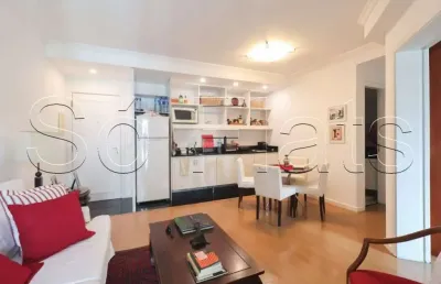 Apto disponível para locação de altíssimo padrão no itaim bibi com 67m², 3 dormitórios e 1 vaga.
