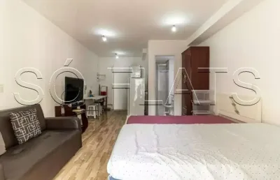 Residencial aurora paulistana, flat disponível para locação todo mobiliado com 25m² e 1 dorm.