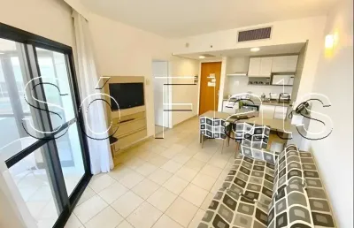 Apartamento em santos disponível para locação com 47m², 01 dormitório e 01 vaga de garagem.