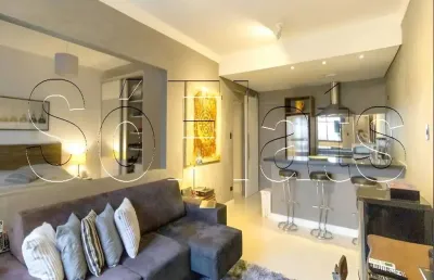 Apto no le bougainville com 57m², 1 dorm e 1 vaga de garagem, disponível locação em alphaville.