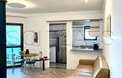 Flat alto padrão no jardins 60m² 01 suíte escritório totalmente mobiliado.