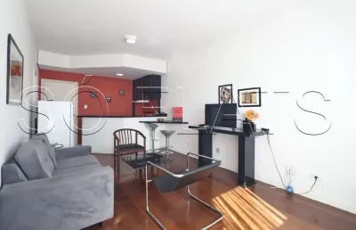 Apto no le bougainville com 57m², 1 dorm e 1 vaga de garagem, disponível locação em alphaville.