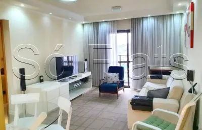 Apto no saint moritz totalmente mobiliado com 64m², 2 dormitórios e 1 vaga, disponível para locação.