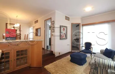 Apto estilo junção disponível para locação contendo 82m², 2 dorms e 2 vagas nos jardins.
