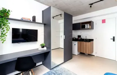 Studio vn chez frei caneca, apto disponível para locação com 18m² e 01 dormitório.