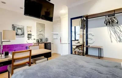 Apto no nobile hotels, disponível para locação com  25m² 1 dormitório e 1 vaga de garagem.