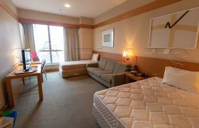 Flat wyndham garden convention nortel 32m² 1 dormitório, 1 vaga para locação em santana.