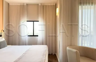 Flat mobiliado com 28m² no analia franco fora do pool