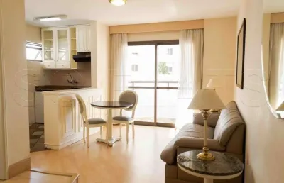 Flat p/ locação nos jardins ? paulista wall street mobiliado com 1x dormitório 48m² e serviços.