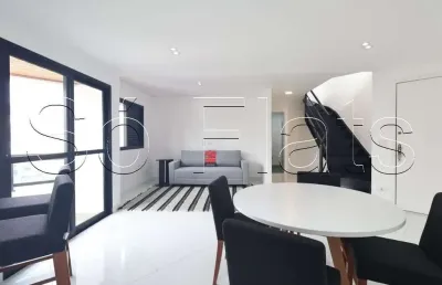 Flat no free flex, apto disponível para locação na cobertura com 110m², 2 dormitórios e 3 vagas