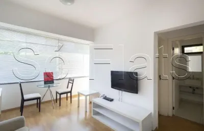 Flat no morumbi business com 40m² 1 dormitório e 1 vaga para locação próximo a hebe camargo.