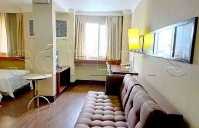 Flat disponível para locação totalmente equipado e fica localizado a 1 quadra da av. paulista.
