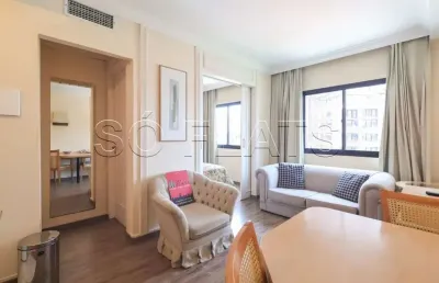 Flat no the universe mobiliado no jardim paulista, contendo 30m² e 1 dorm, disponível para locação.