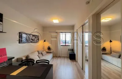 Ninety, flat disponível para locação nos jardins, contendo 32m², 1 dormitório e 1 vaga.