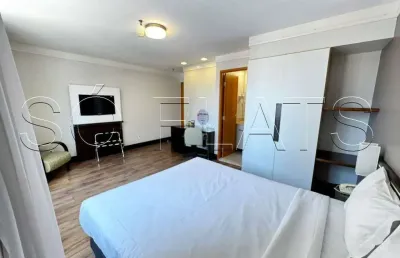 Flat no brooklin, com fácil acesso a vl olímpia, morumbi e aeroporto de congonhas
