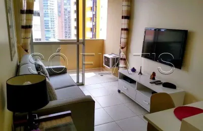 Flat em moema para locação próximo da avenida hélio pellegrino com 1 dormitório e 1 dormitório.