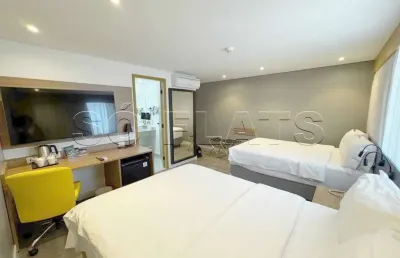 Holiday inn parque anhembi, quarto de hotel para investimento com 26m² e 01 vaga de garagem
