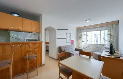 Apto no saint patrick contendo 40m², 1 dorm e 1 vaga, disponível para locação em moema.