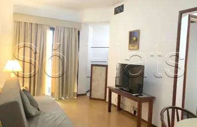 Massis, apto nos jardins disponível para locação com 48m², 1 dormitório e 1 vaga de garagem.