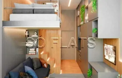 Studio alto by you, inc paraiso, apartamento no modelo studio com 26m² e 1 dormitório