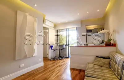 Flat no griffes residence com 32m², 1 dormitório e 1 vaga disponível para locação no morumbi.
