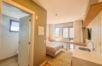 Studio atmosfera 360°, apto disponível para locação contendo 21m² e 1 dormitório.