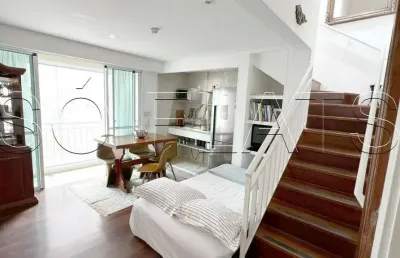 Cobertura disponível para locação no estanconfor villa paulista com 123m², 2 dormitórios e 2 vagas.