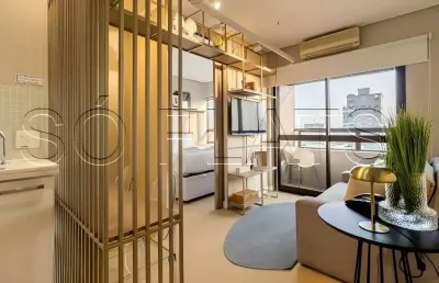 Apto no quality paulista disponível para locação com 29m² 01 dormitório e 01 vaga de garagem.