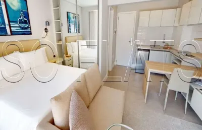 Apto para locação de alto padrão com 36m² no bairro de pinheiros ao lado do shopping iguatemi.