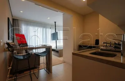 Apto para locação de alto padrão com 42m² no bairro de pinheiros ao lado do shopping iguatemi.