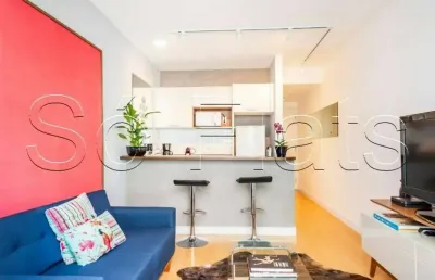 Apartamento estilo duplex disponível para locação contendo 39m², 01 dormitório e 01 vaga.