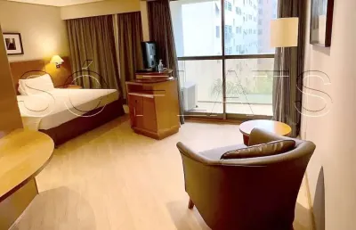 Flat transamérica executive paulista disponível para venda com 31m² e 01 vaga de garagem