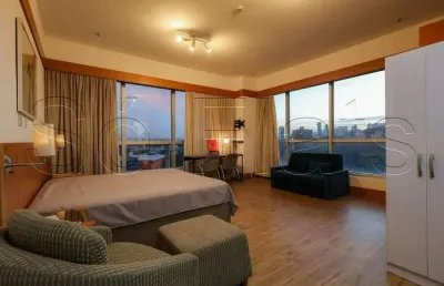 Flat wyndham nortel disponível para locação com 40m², 01 dorm e 01 vaga de garagem.