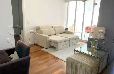 Apto no itaim bibi totalmente mobiliado com 67m², 1 dormitório e 1 vaga, disponível para locação.