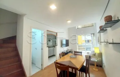 Duplex life moema, flat disponível para locação contendo 55m², 1 dormitório e 1 vaga de garagem.