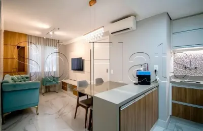 Flat no adagio moema com 49m², 1 dormitório e 1 vaga, disponível para locação próximo metrô moema.