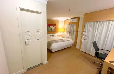 Apto no nobile hotels congonhas contendo 25m², 1 dormitório e 1 vaga para locação no campo belo.