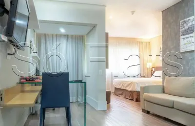 Apto no transamérica berrini disponível para locação com 32m², 01 dormitório e 01 vaga de garagem.