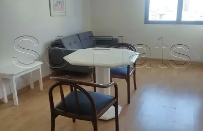 Flat no ninety para locação com 33m², 1 dormitório e 1 vaga de garagem nos jardins.