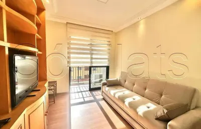 Estanconfor moema, flat disponível para locação 40m², 1 dormitório e 1 vaga de garagem.