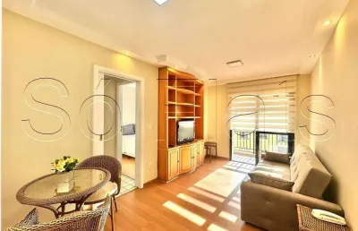 Estanconfor moema, flat disponível para locação 40m², 1 dormitório e 1 vaga de garagem.