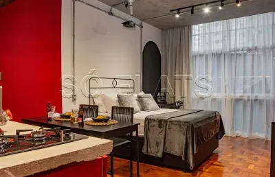 Edifico copan, studio disponível para locação mobiliado com 30m² e 1 dormitório