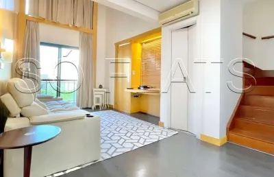 Apto no international duplex disponível para locação com 42m², 01 dorm e 01 vagas de garagem.