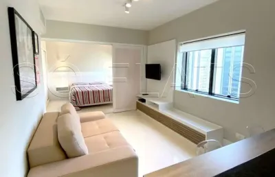 Flat disponível para locação no the time contendo 33m², 01 dormitório e 01 vaga de garagem.